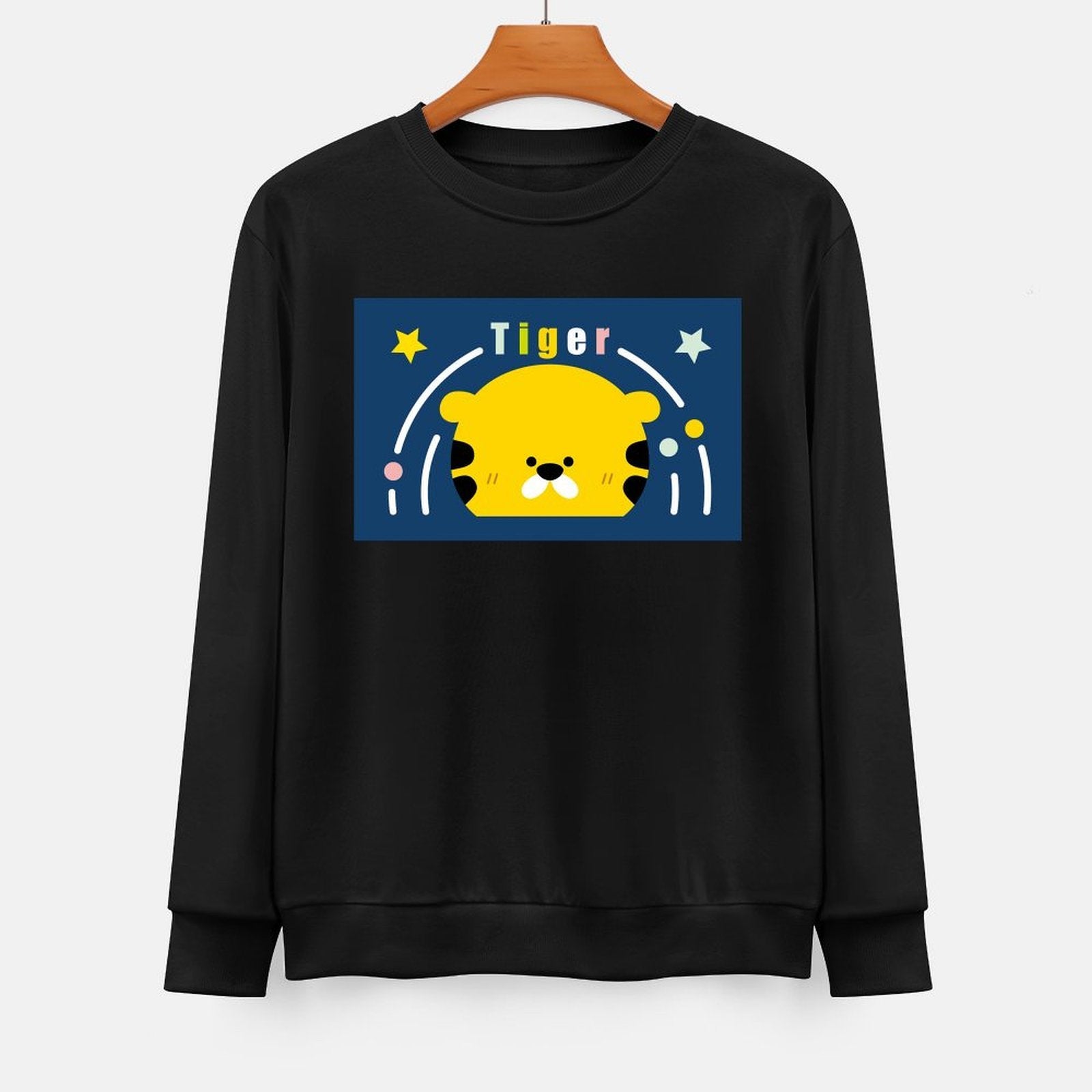 Front Patterned Long Sleeve TopSlim Fit Easy-Care